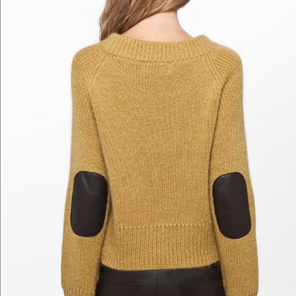 SOLD-A.L.C Zipper Crew Mohair Sweater Size Large - Picture 7 of 8